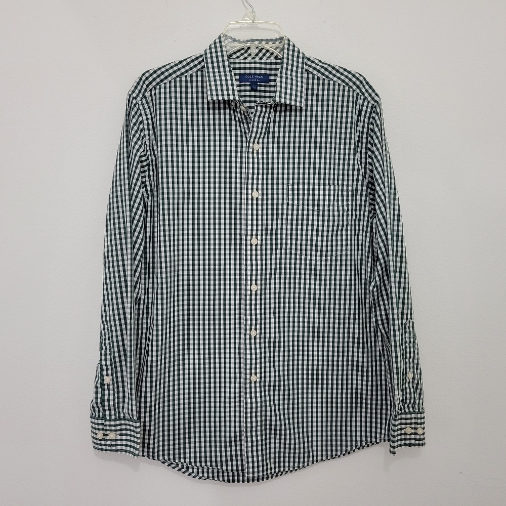Cole Haan Gingham Shirt Men's Large